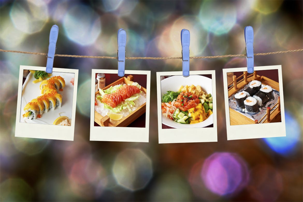 冲洗照片暗房照片晾晒相框样机素材库精选模板 Instant_Frame_Mockup插图(2)