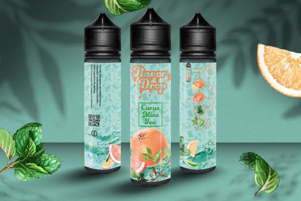 电子烟烟油瓶外观设计效果图素材库精选模板 Chubby Gorilla 60ml Vape Liquid Bottle Mockup