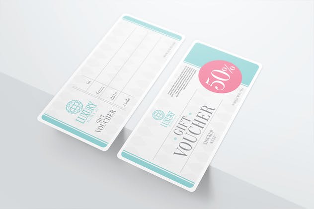礼品券/优惠券样机Vol.2 Gift Voucher Mockups 2插图(5)