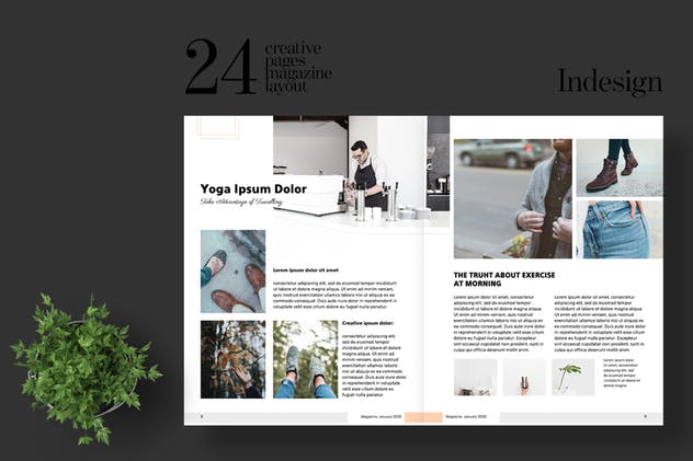 极简主义设计风格时尚杂志设计模板 Clean and Minimal Fashion Magazine Template插图(4)