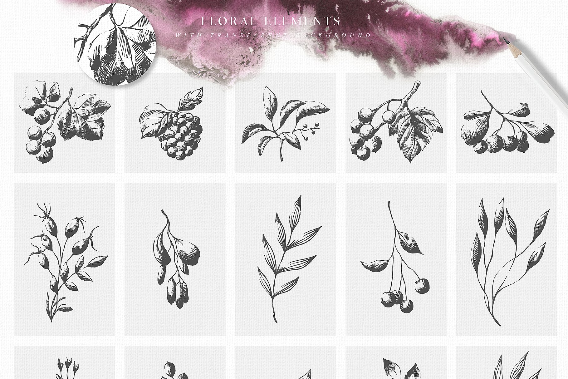 草莓主题手绘设计素材合集 Strawberry Letter Collection Pro插图(6)