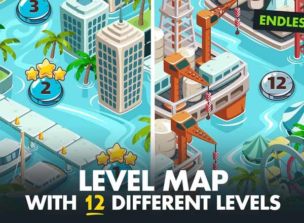 卡通水上游戏UI Kit打包下载[psd]