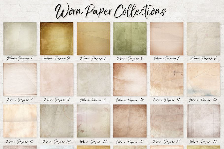 创意艺术效果设计工具（纹理/笔刷/叠层/框） Artistic Textures/Overlays Set插图(5)