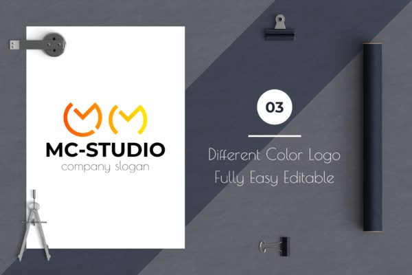 创意工作室图形Logo设计素材库精选模板 Mc Studio Creative Logo Template