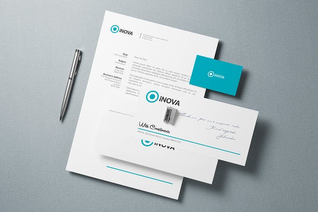 企业品牌VI设计办公文具样机模板v1 Branding / Identity Mock-up插图(2)