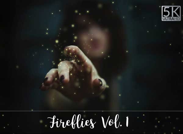 超高像素火花特效叠层背景 5K Fireflies Vol. 1
