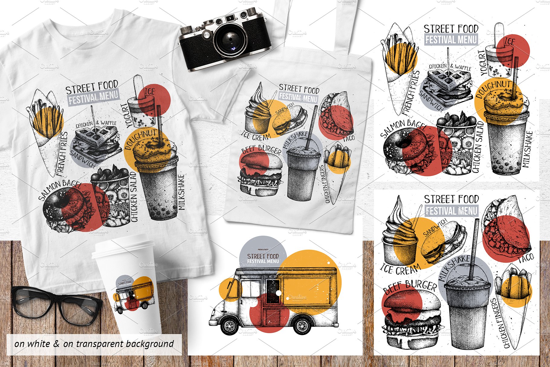 快餐食品矢量图形 Vector Fast Food Collection插图(6)