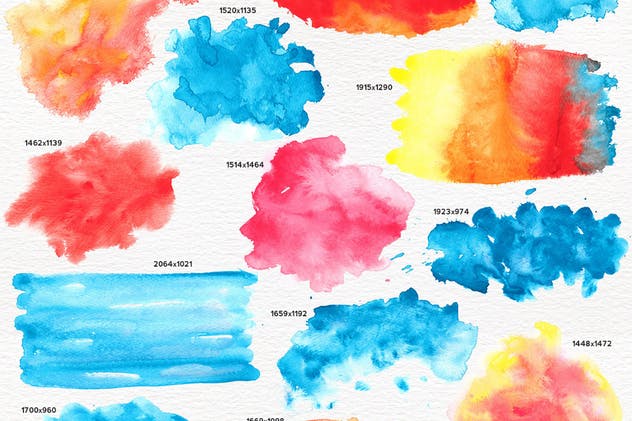 145手工制作水彩纹理套装 Watercolor Textures + BONUS插图(11)