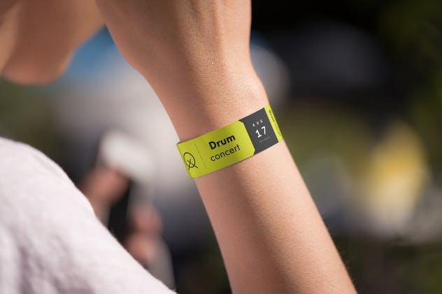 纸质手环腕带样机模板V2 Paper Band Mock-up 2插图(3)