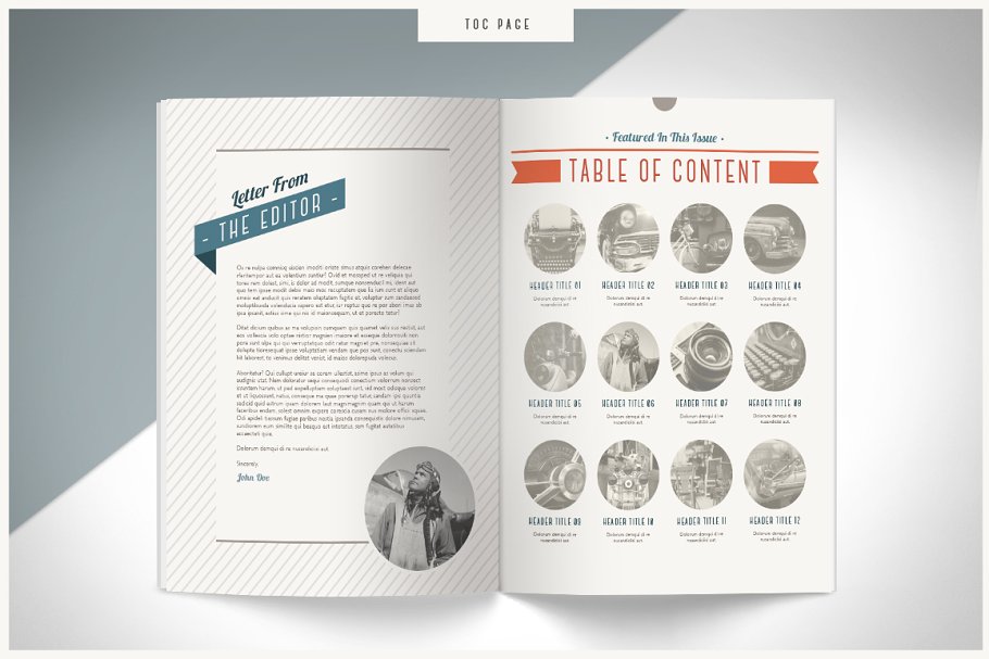 复古设计风格杂志模板 RETRO | Magazine插图(2)