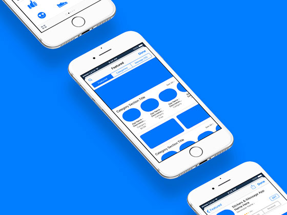 iOS Sticker App Store 展示模版素材之家精选sketch素材