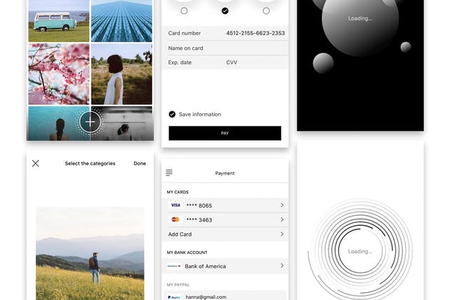 小众轻奢社交媒体电子商务 APP UI 套件 Hello UI Kit Mod. 2插图(6)