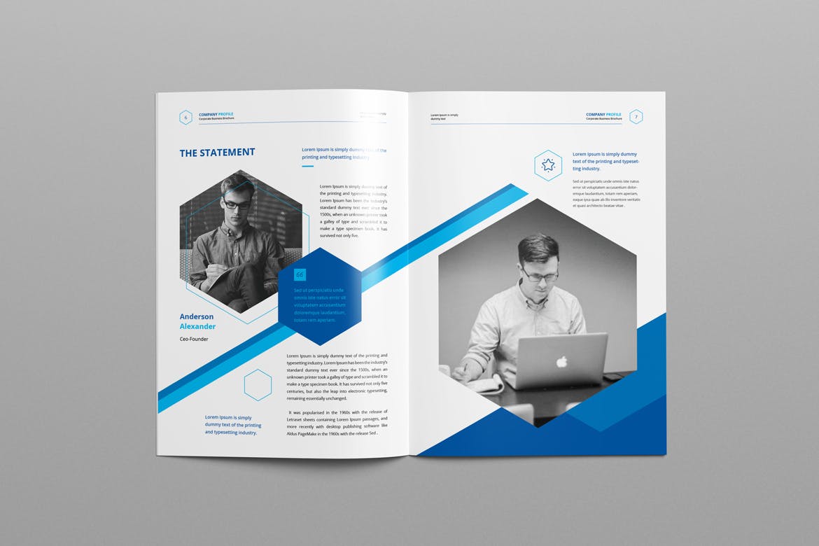 时尚简约高端的公司简介企业品牌手册楼书画册杂志设计模板插图(4)