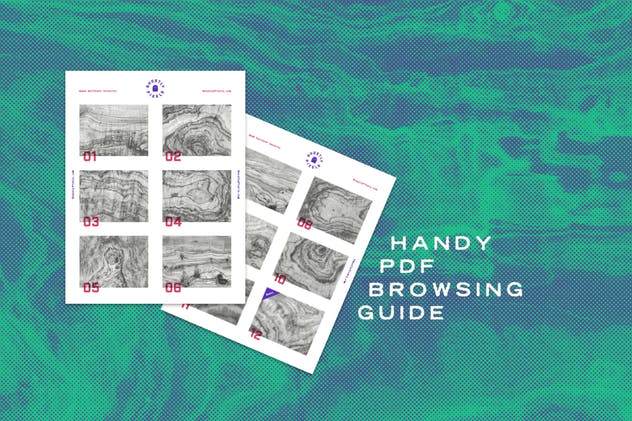 木纹半色调纹理设计素材合集 Wood Halftone Textures插图(3)