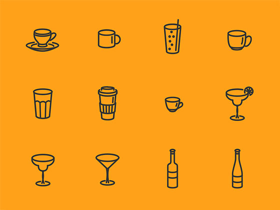 玻璃瓶和杯子图标集素材之家精选sketch素材