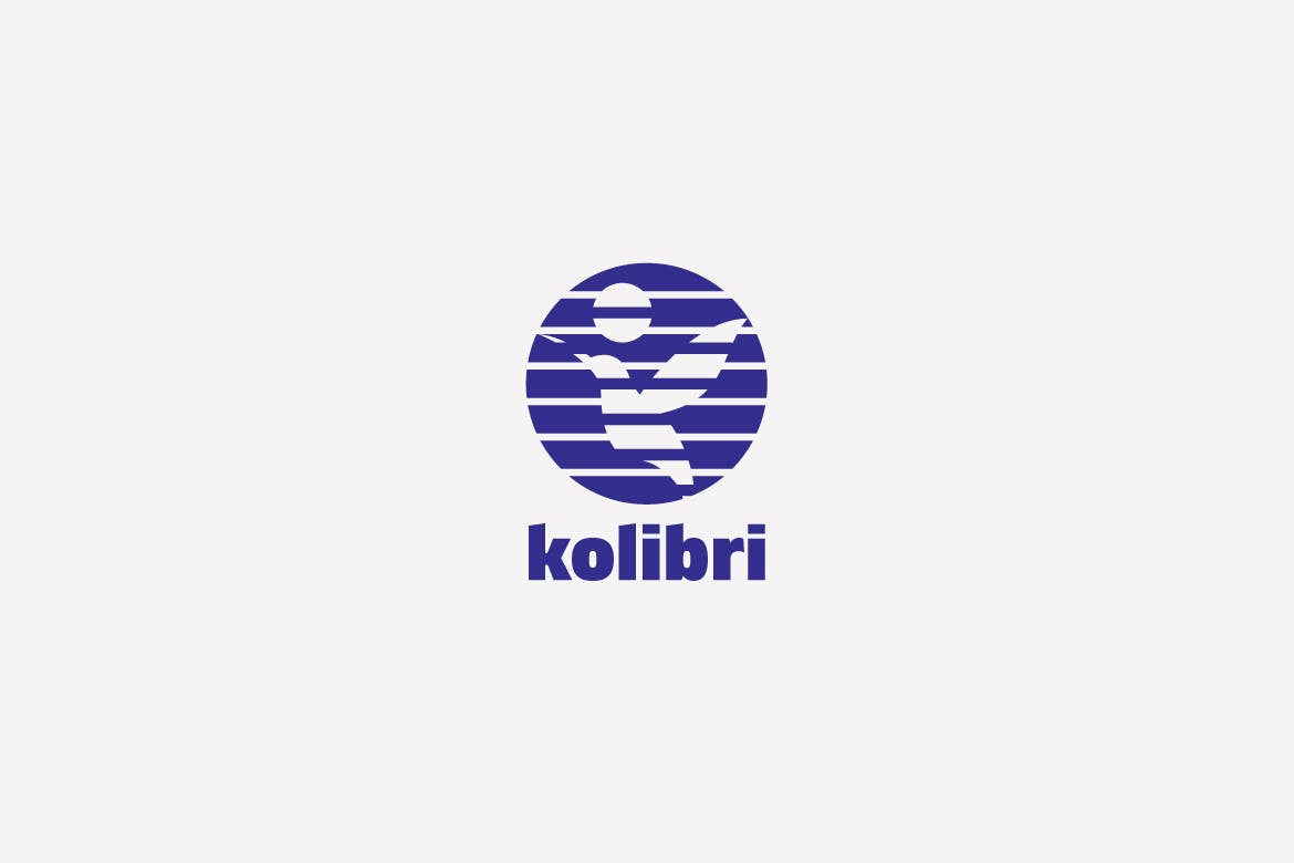 鸟、海洋与太阳元素Logo设计素材库精选模板 Kolibri Logo Template插图(3)