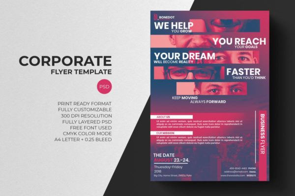 企业宣传海报传单设计模板v8 Corporate Flyer Template