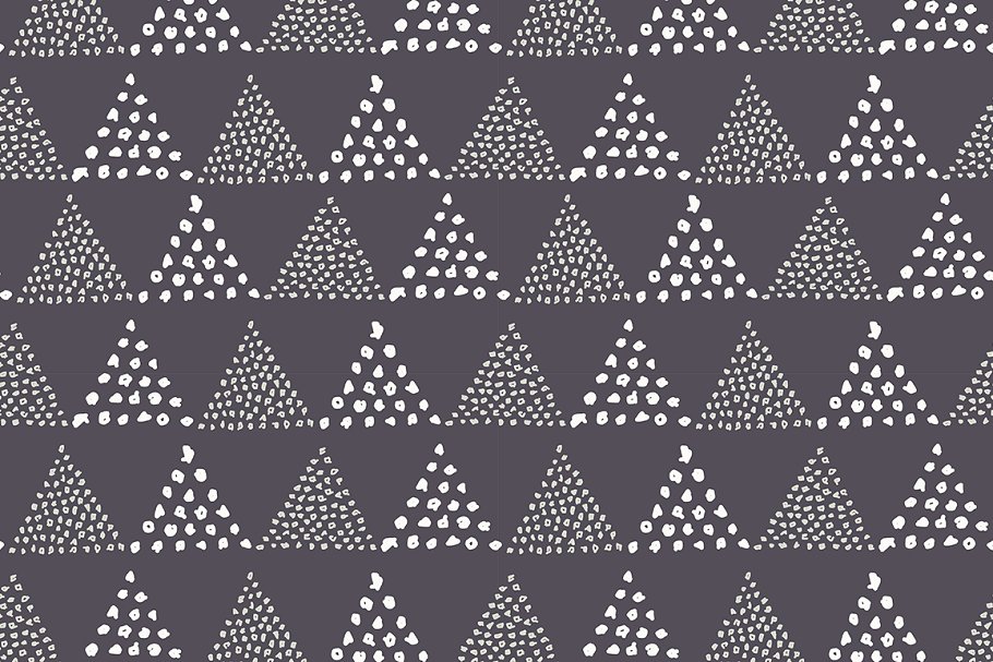 三角几何图形叠加无缝纹理4 Triangles. Seamless Patterns. Set 4插图(1)