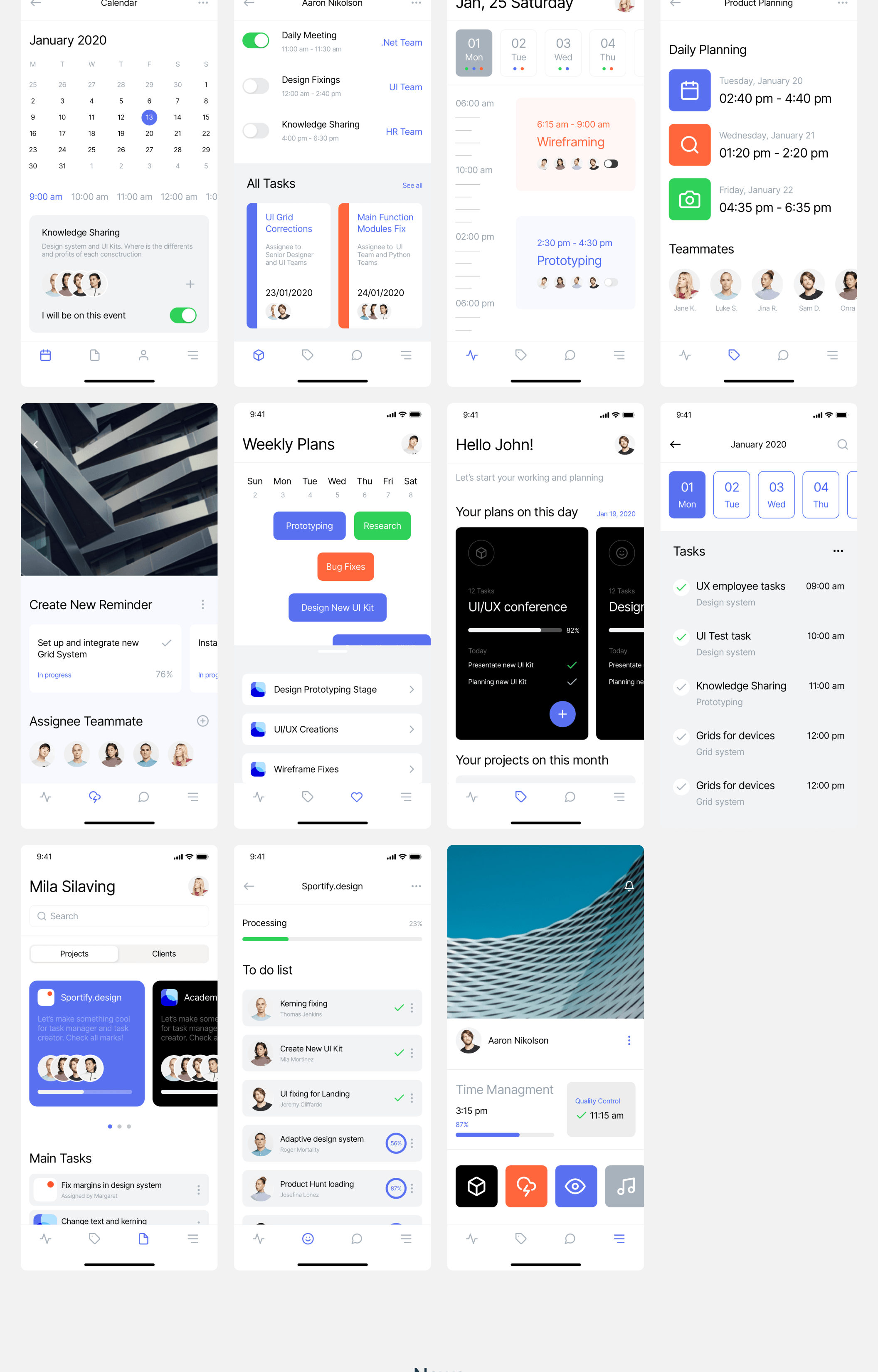 素材库下午茶:现代多用途的iOS应用程序App 设计素材库精选套件插图(4)