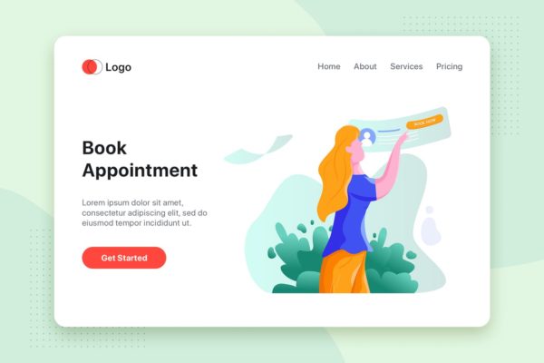 预约服务矢量素材库精选概念插画设计素材 Book Appointment Service Illustration concept