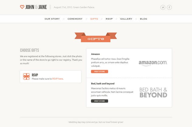 婚礼婚庆策划服务企业网站创意设计PSD模板 Wedding – Creative PSD Template插图(4)