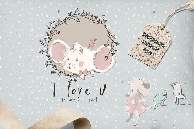 农场の爱水彩插画元素合集 LOVE IN THE FARMHOUSE插图(10)