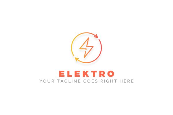 充电宝/移动电源/充电设备品牌Logo设计素材库精选模板 Elektro – Electrician Logo Template
