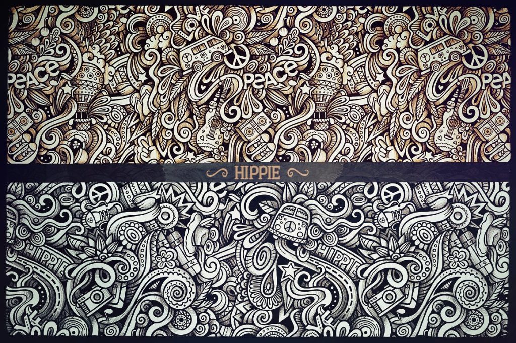 36款图形手绘涂鸦无缝背景模式[eps,jpg]插图(8)