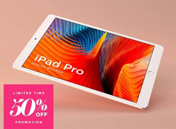 多角度iPad Pro APP设计展示模型Mockups