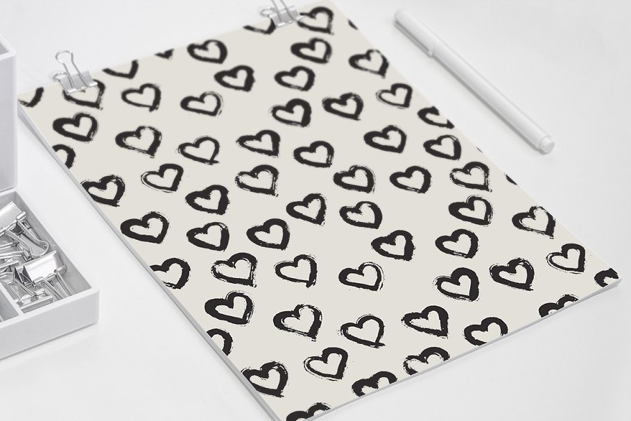 笔刷手绘图案花样纹理 Brush Strokes Seamless Patterns插图(4)