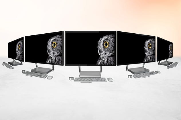 Surface Studio微软一体机样机模板 Surface Studio Mockup插图(1)