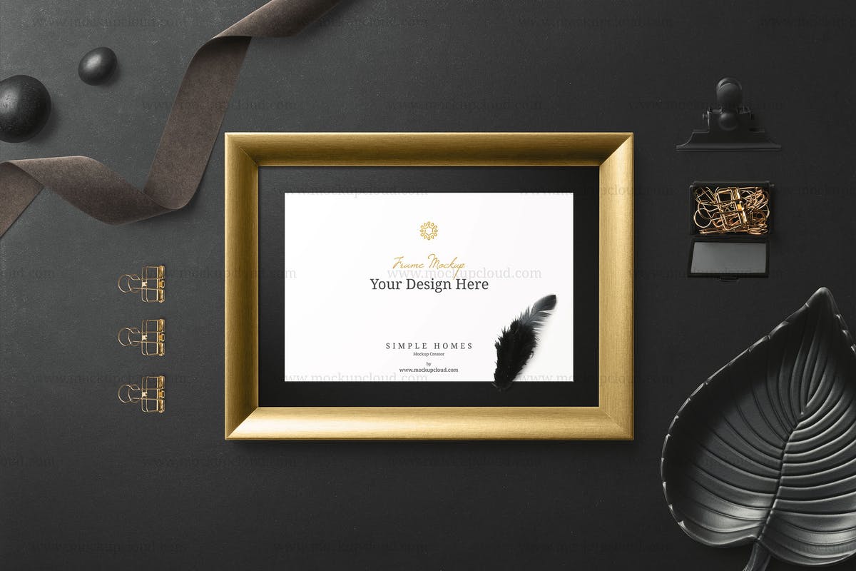 经典样机模板v3-金框画框相框模板 Simple Homes Mockup Vol. 6插图