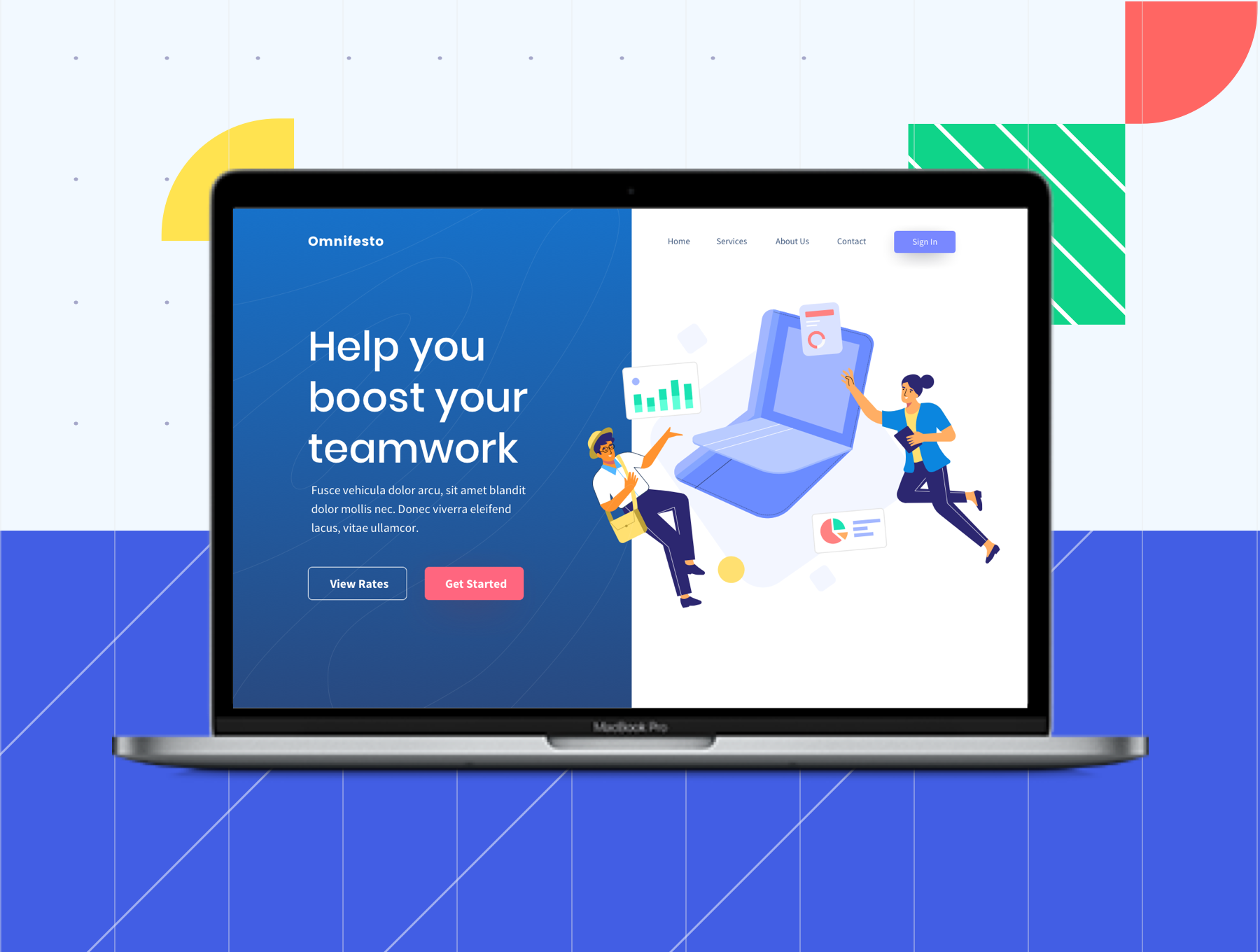 素材库下午茶：商业场景网站设计插画素材插图(5)