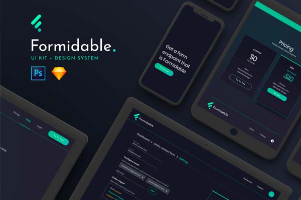 素材库下午茶：FAQ客服服务类响应式网盘模板下载[PSD,Sketch]插图
