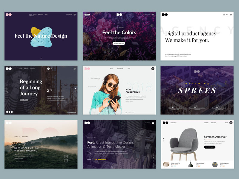 Do 网页主功能页模版素材之家精选sketch素材