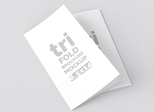 高品质的三折页小册子展示模型Mockups下载[psd]