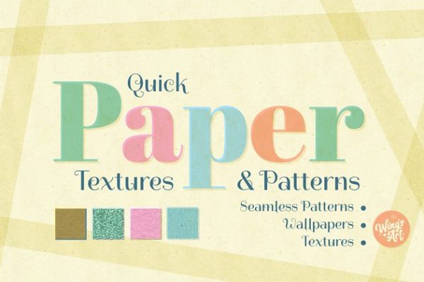 复古做旧风格纸张纹理 Paper Textures and Seamless Patterns