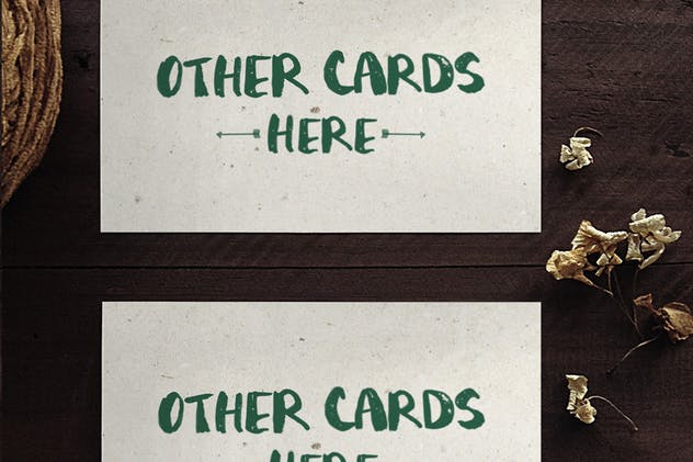 质朴婚礼邀请函/贺卡样机套装 Wedding Invitation Mockups插图(3)