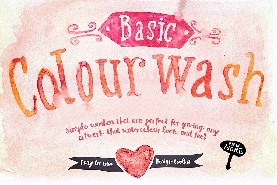 超级水彩绘画素材合集[笔刷、图形、剪贴画…] Watercolour toolkit paint effects插图(5)