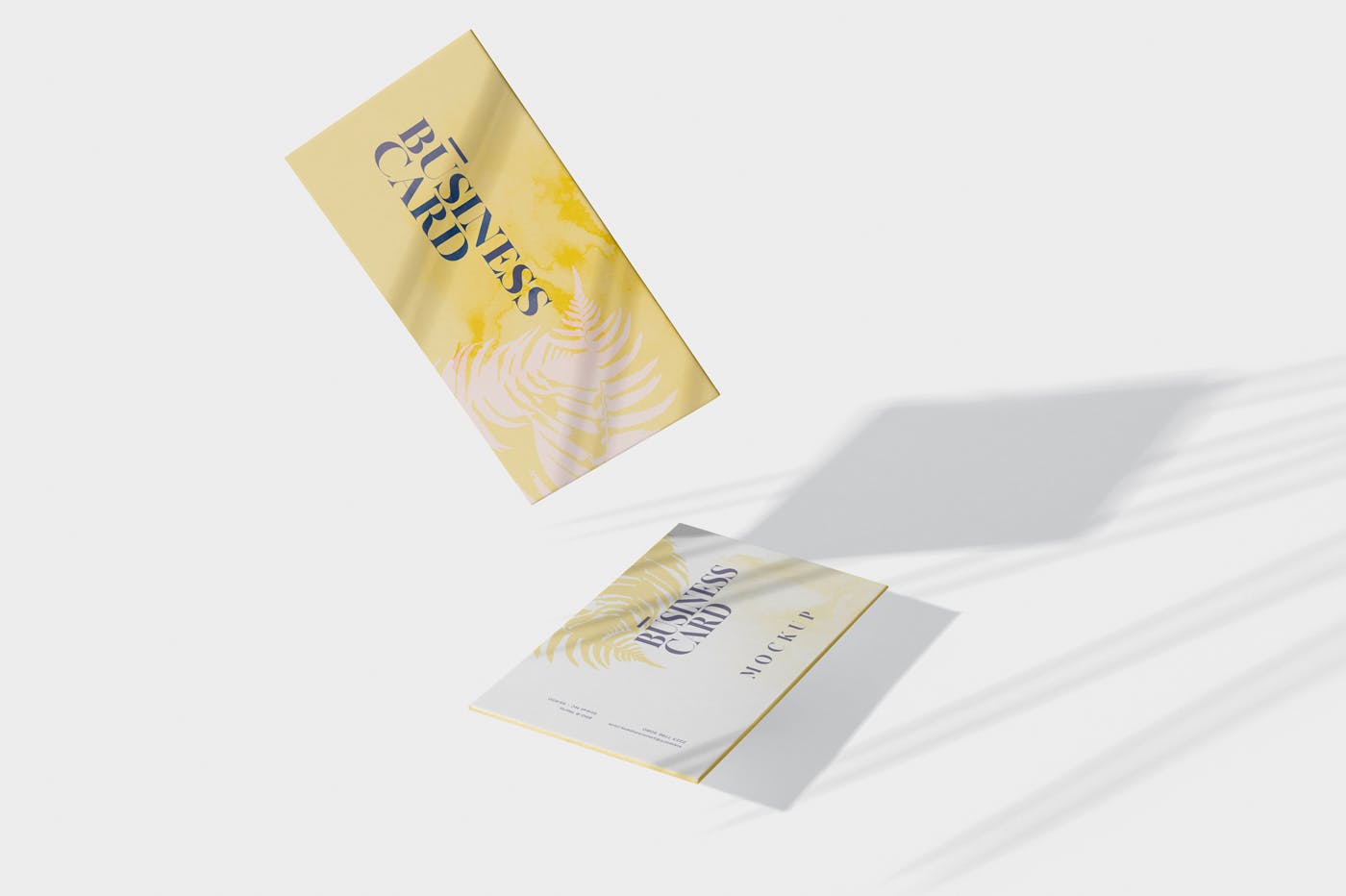 企业名片侧立面效果图样机模板 Business Card Stack Mockup in 90×50 Format插图(3)