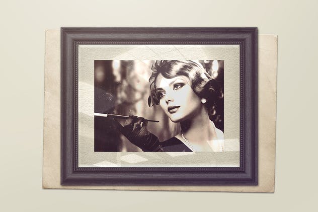 复古残旧相框样机 Vintage Photo Mockups插图(2)