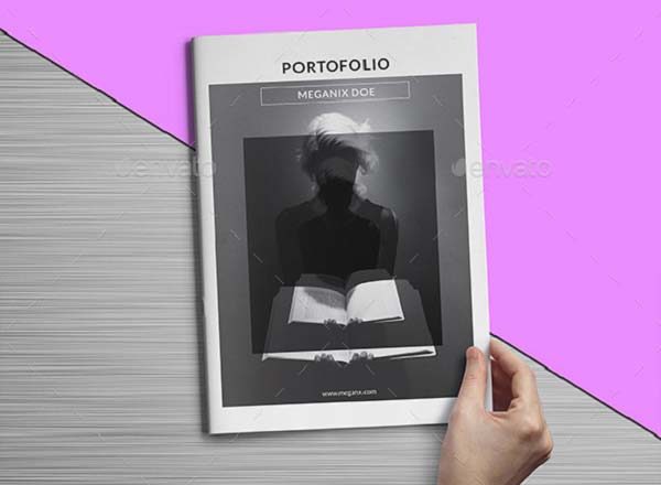 专业、整洁的折叠式小册子画册模板