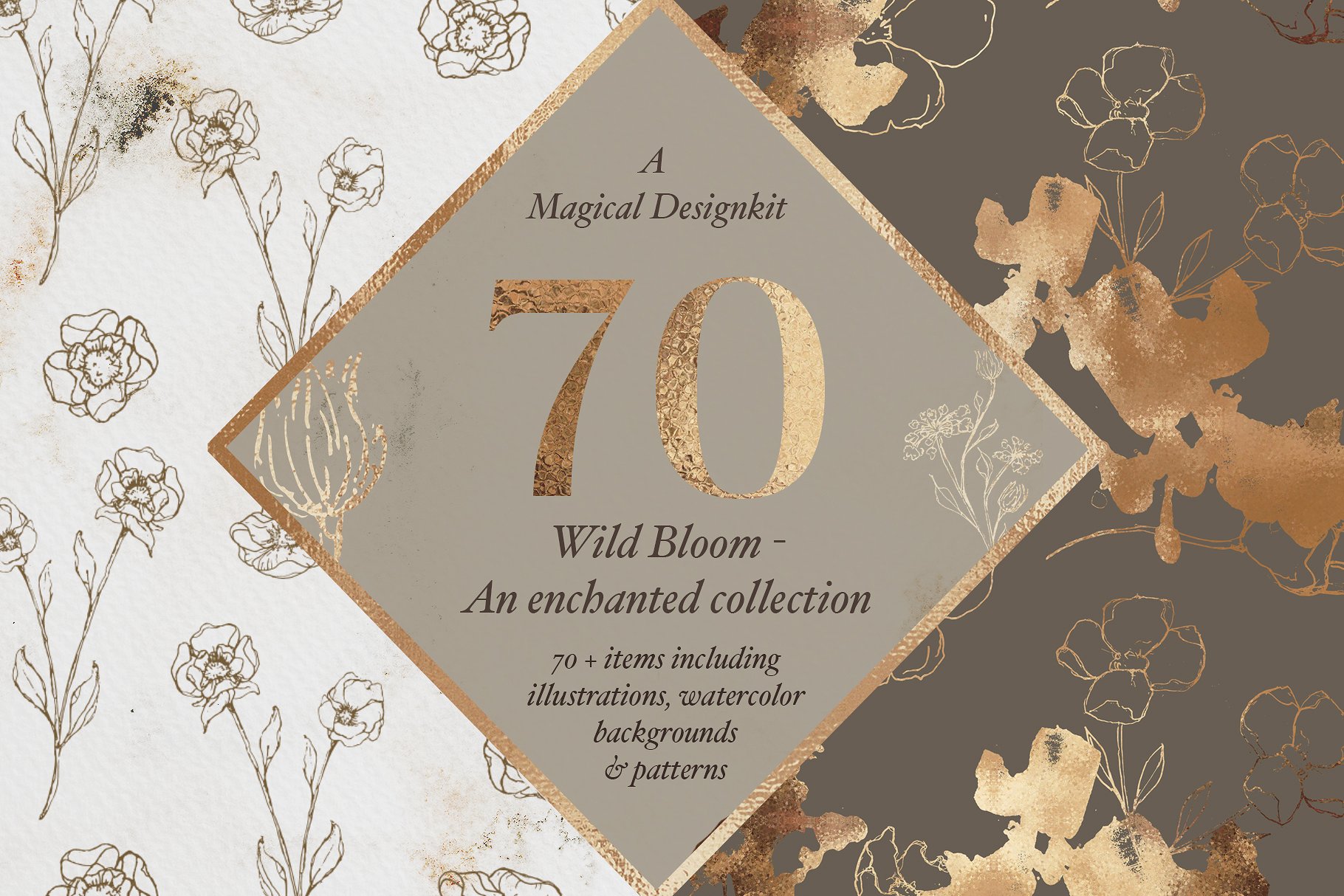 超超超级插画&水彩图案纹理合集[1.8GB] Illustrations & Watercolor Textures插图