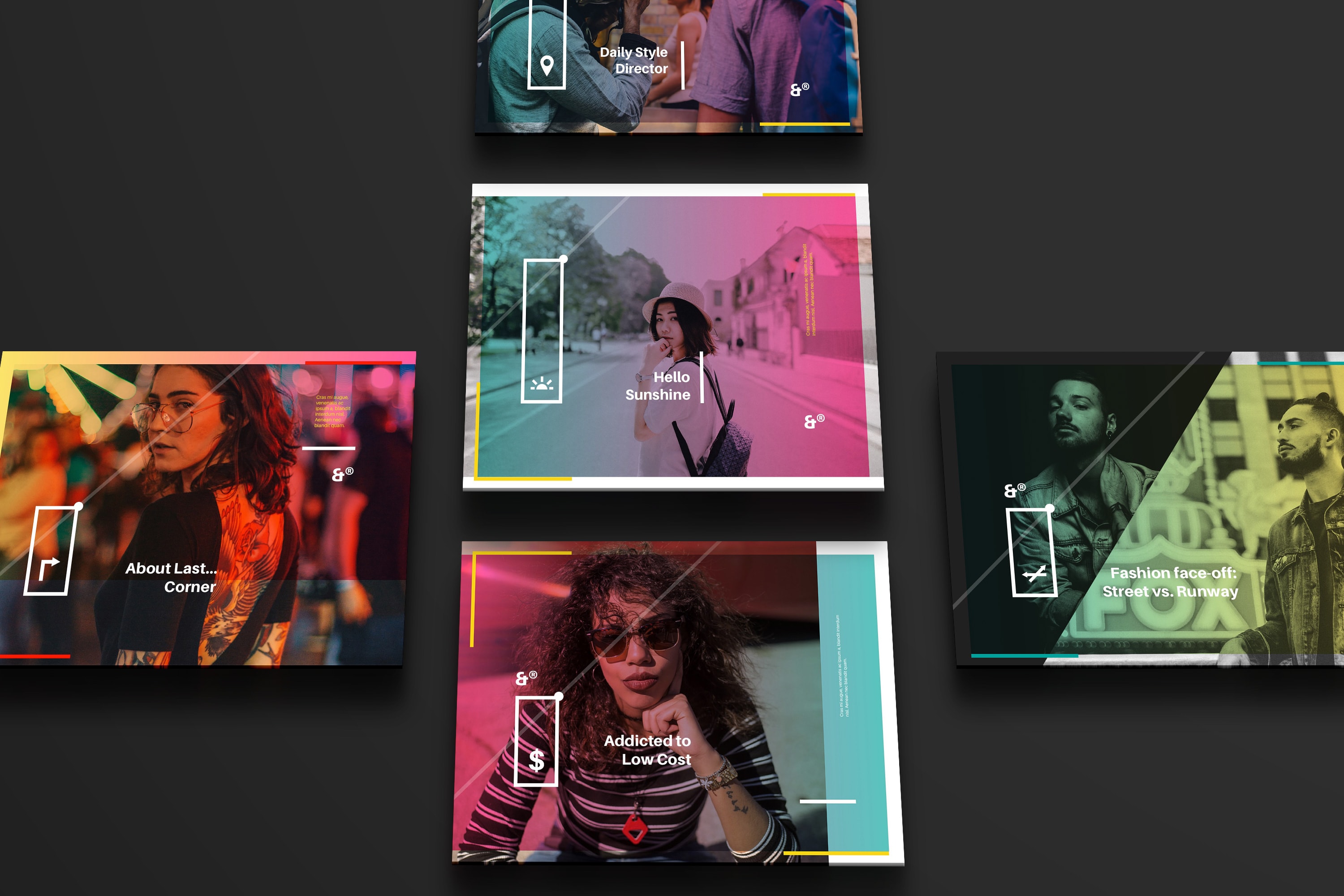 设计媒体创意设计效果图预览等距网格样机模板02 Landscape Perspective Mockup 02插图(2)