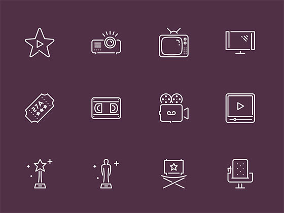 20 枚电影元素图标素材之家精选sketch素材