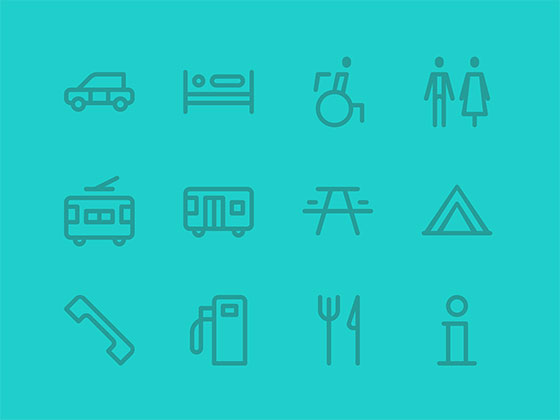 15 枚运输类图标素材之家精选sketch素材