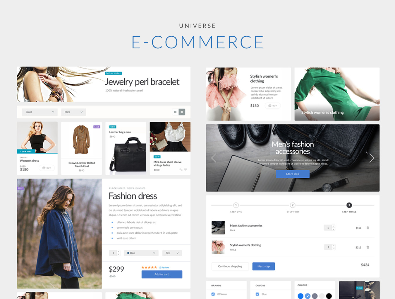 犹如浩瀚宇宙般大气的网页模版套装下载[PSD,Sketch]插图(4)