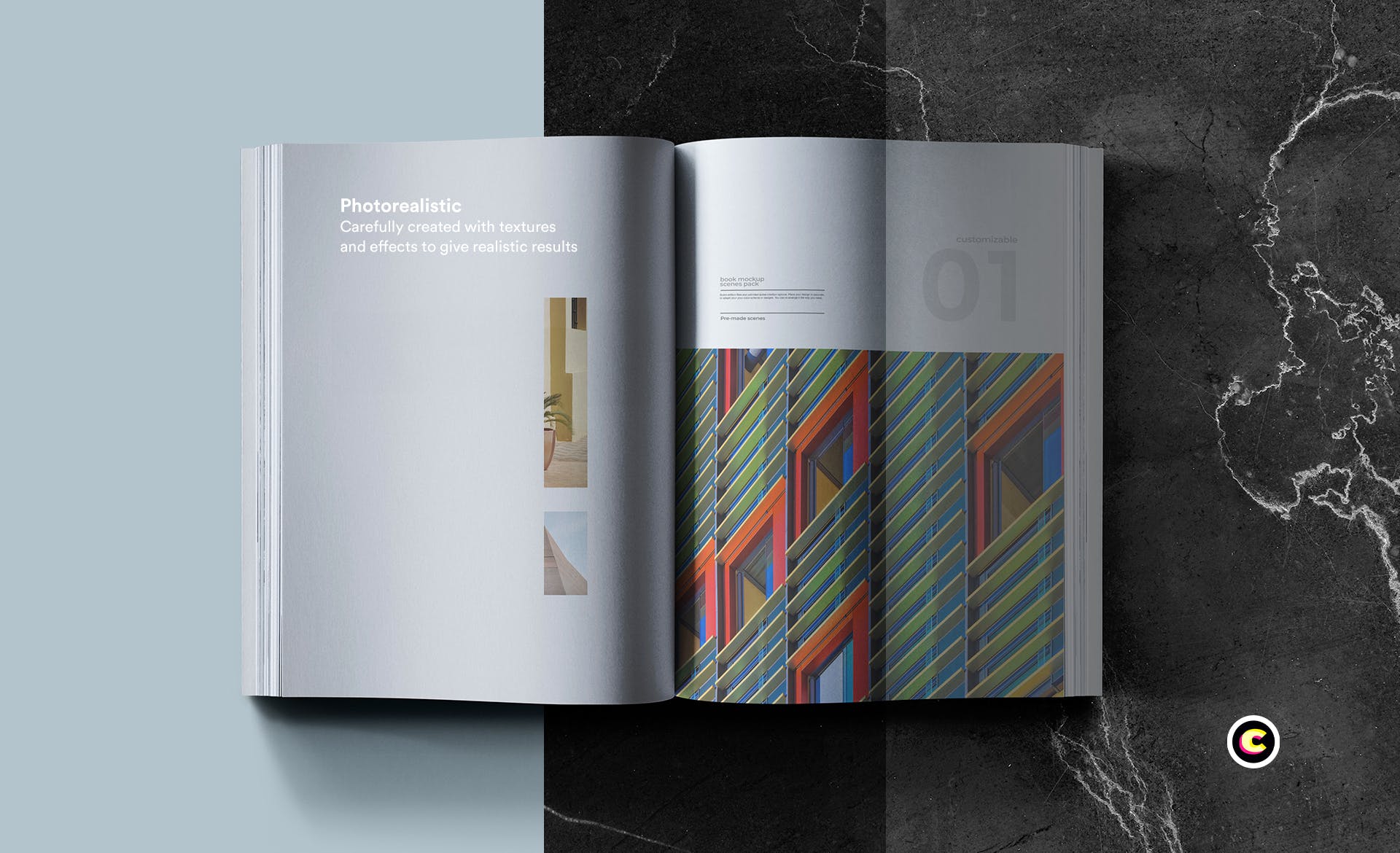 精品图书封面&排版设计效果图样机素材库精选模板 Book Mock Up插图(1)