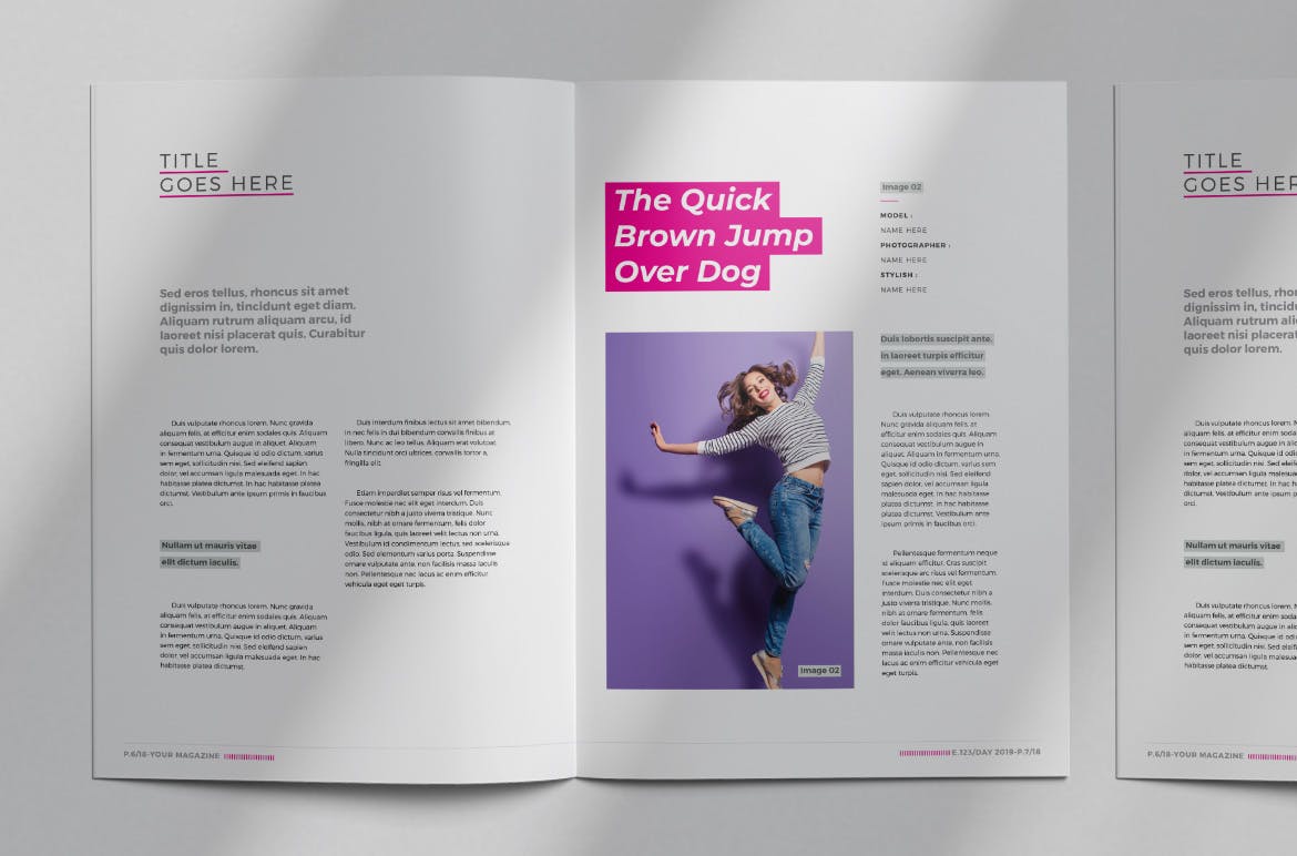 女性时尚服饰主题素材库精选杂志InDesign模板 Magazine Template插图(4)