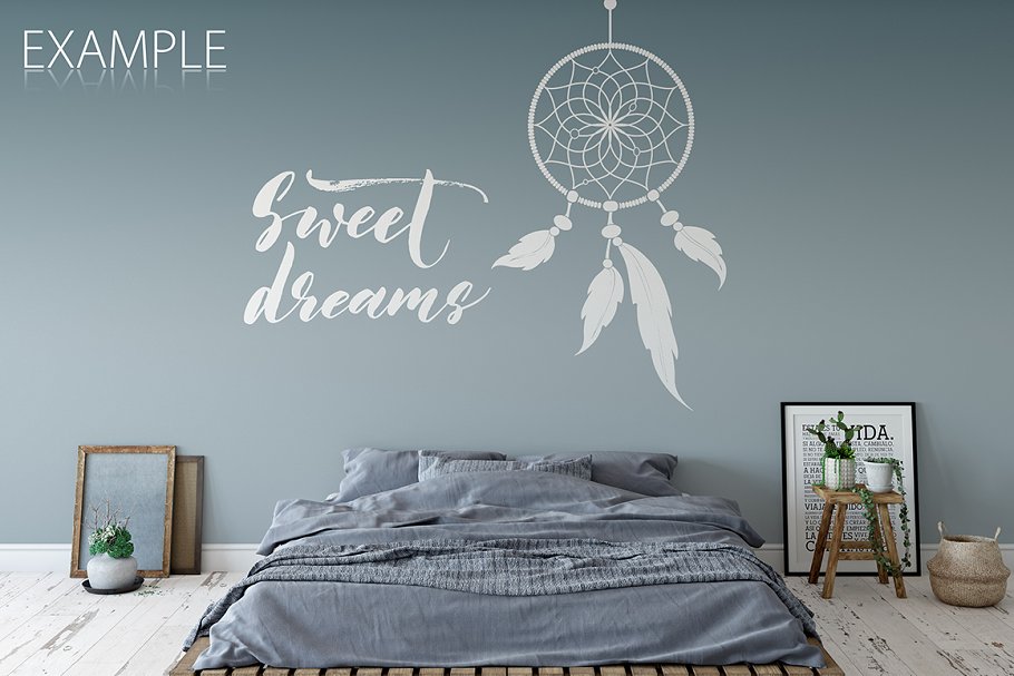 家居室内墙纸&相框画框样机模板 Interior Wall & Frames Mockup – 4插图(15)